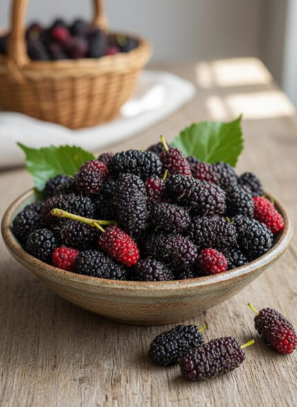 شاتوت منجمد IQF تازه و باکیفیت، در کاسه چوبی - آماده برای تأمین عمده و صادرات به بازارهای جهانی.